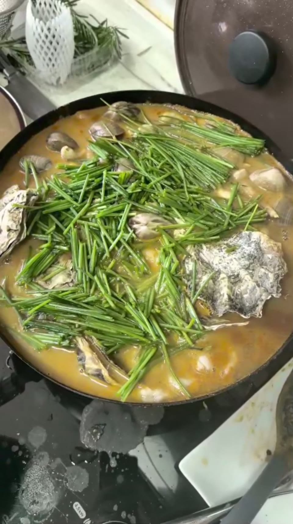 Bouillabaisse in Spencer's kitchen